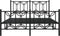 vidaXL - Bedframe - met - hoofd- - en - voeteneinde - metaal - zwart - 135x190 - cm