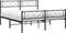 vidaXL - Bedframe - met - hoofd- - en - voeteneinde - metaal - zwart - 120x190 - cm