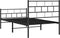 vidaXL - Bedframe - met - hoofd- - en - voeteneinde - metaal - zwart - 100x200 - cm