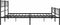vidaXL - Bedframe - met - hoofd- - en - voeteneinde - metaal - zwart - 183x213 - cm