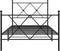 vidaXL - Bedframe - met - hoofd- - en - voeteneinde - metaal - zwart - 90x200 - cm