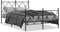 vidaXL - Bedframe - met - hoofd- - en - voeteneinde - metaal - zwart - 120x190 - cm