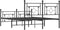 vidaXL - Bedframe - met - hoofd- - en - voeteneinde - metaal - zwart - 135x190 - cm