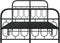 vidaXL - Bedframe - met - hoofd- - en - voeteneinde - metaal - zwart - 120x200 - cm