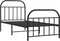 vidaXL - Bedframe - met - hoofd- - en - voeteneinde - metaal - zwart - 90x190 - cm