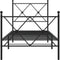 vidaXL - Bedframe - met - hoofd- - en - voeteneinde - metaal - zwart - 80x200 - cm