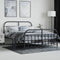 vidaXL - Bedframe - met - hoofd- - en - voeteneinde - metaal - zwart - 140x190 - cm