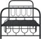 vidaXL - Bedframe - met - hoofd- - en - voeteneinde - metaal - zwart - 90x200 - cm