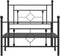 vidaXL - Bedframe - met - hoofd- - en - voeteneinde - metaal - zwart - 90x190 - cm
