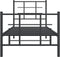 vidaXL - Bedframe - met - hoofd- - en - voeteneinde - metaal - zwart - 80x200 - cm