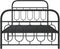 vidaXL - Bedframe - met - hoofd- - en - voeteneinde - metaal - zwart - 107x203 - cm