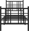 vidaXL - Bedframe - met - hoofd- - en - voeteneinde - metaal - zwart - 80x200 - cm