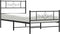vidaXL - Bedframe - met - hoofd- - en - voeteneinde - metaal - zwart - 90x190 - cm