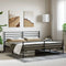 vidaXL - Bedframe - met - hoofd- - en - voeteneinde - metaal - zwart - 183x213 - cm