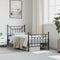 vidaXL - Bedframe - met - hoofd- - en - voeteneinde - metaal - zwart - 80x200 - cm