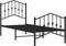 vidaXL - Bedframe - met - hoofd- - en - voeteneinde metaal - zwart - 75x190 - cm