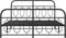 vidaXL - Bedframe - met - hoofd- - en - voeteneinde - metaal - zwart - 140x190 - cm