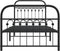 vidaXL - Bedframe - met - hoofd- - en - voeteneinde - metaal - zwart - 90x190 - cm