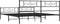 vidaXL - Bedframe - met - hoofd- - en - voeteneinde - metaal - zwart - 183x213 - cm