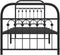 vidaXL - Bedframe - met - hoofd- - en - voeteneinde - metaal - zwart - 75x190 - cm