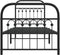 vidaXL - Bedframe - met - hoofd- - en - voeteneinde - metaal - zwart - 80x200 - cm