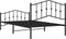 vidaXL - Bedframe - met - hoofd- - en - voeteneinde metaal - zwart - 107x203 - cm