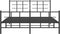 vidaXL - Bedframe - met - hoofd- - en - voeteneinde - metaal - zwart - 150x200 - cm