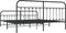 vidaXL - Bedframe - met - hoofd- - en - voeteneinde - metaal - zwart - 193x203 - cm