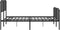 vidaXL - Bedframe - met - hoofd- - en - voeteneinde metaal - zwart - 180x200 - cm