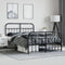 vidaXL - Bedframe - met - hoofd- - en - voeteneinde - metaal - zwart - 140x200 - cm