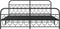 vidaXL - Bedframe - met - hoofd- - en - voeteneinde - metaal - zwart - 200x200 - cm