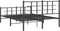 vidaXL - Bedframe - met - hoofd- - en - voeteneinde - metaal - zwart - 140x190 - cm