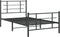 vidaXL - Bedframe - met - hoofd- - en - voeteneinde - metaal - zwart - 100x190 - cm