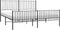 vidaXL - Bedframe - met - hoofd- - en - voeteneinde - metaal - zwart - 200x200 - cm