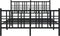 vidaXL - Bedframe - met - hoofd- - en - voeteneinde - metaal - zwart - 137x190 - cm