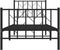 vidaXL - Bedframe - met - hoofd- - en - voeteneinde - metaal - zwart - 80x200 - cm