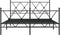 vidaXL - Bedframe - met - hoofd- - en - voeteneinde - metaal - zwart - 137x190 - cm