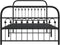 vidaXL - Bedframe - met - hoofd- - en - voeteneinde - metaal - zwart - 107x203 - cm