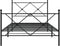 vidaXL - Bedframe - met - hoofd- - en - voeteneinde - metaal - zwart - 100x190 - cm