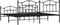 vidaXL - Bedframe - met - hoofd- - en - voeteneinde - metaal - zwart - 200x200 - cm