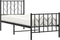 vidaXL - Bedframe - met - hoofd- - en - voeteneinde - metaal - zwart - 75x190 - cm