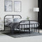 vidaXL - Bedframe - met - hoofd- - en - voeteneinde - metaal - zwart - 120x190 - cm