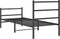 vidaXL - Bedframe - met - hoofd- - en - voeteneinde metaal - zwart - 75x190 - cm