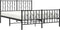 vidaXL - Bedframe - met - hoofd- - en - voeteneinde - metaal - zwart - 140x190 - cm