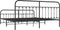 vidaXL - Bedframe - met - hoofd- - en - voeteneinde - metaal - zwart - 200x200 - cm