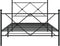 vidaXL - Bedframe - met - hoofd- - en - voeteneinde - metaal - zwart - 107x203 - cm