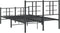 vidaXL - Bedframe - met - hoofd- - en - voeteneinde - metaal - zwart - 120x190 - cm