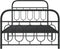 vidaXL - Bedframe - met - hoofd- - en - voeteneinde - metaal - zwart - 100x190 - cm