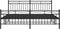 vidaXL - Bedframe - met - hoofd- - en - voeteneinde - metaal - zwart - 183x213 - cm