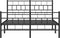 vidaXL - Bedframe - met - hoofd- - en - voeteneinde - metaal - zwart - 135x190 - cm